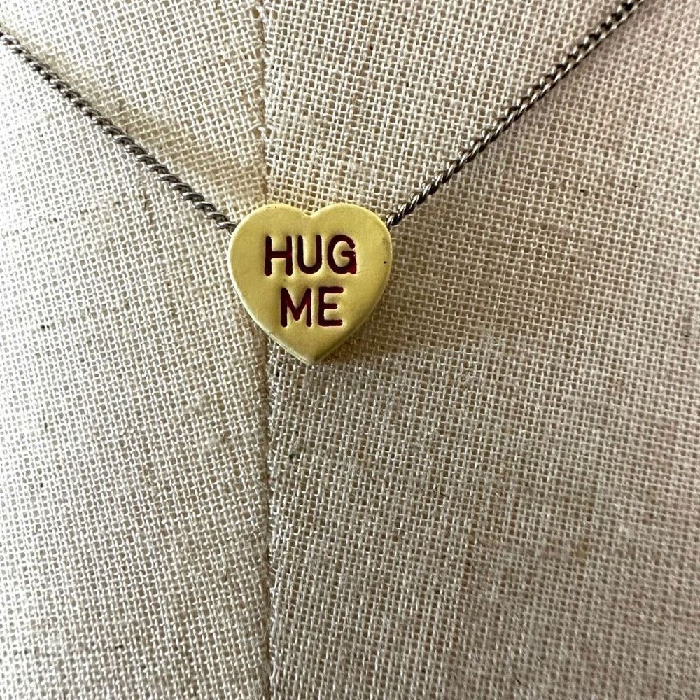 Hug Me yellow candy heart necklace